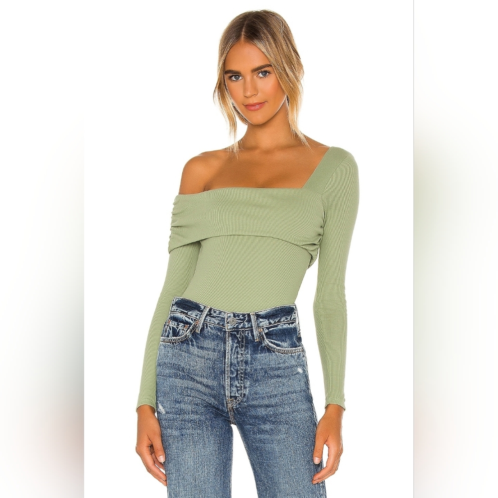 Lovers + Friends Sage Green Florence Bodysuit NWT